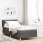 JUNG Vida Boxspringbett mit Matratze Dunkelgrau 90 x 200 cm Stoff