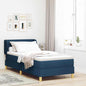 JUNG Vida Boxspringbett mit Matratze mit Kopfteil Blau 100 x 200 cm Stoff