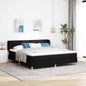 JUNG Vida Boxspringbett mit Matratze Schwarz 180 x 200 cm Stoff