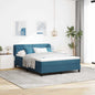 JUNG Vida Boxspringbett mit Matratze Dunkelblau 160 x 200 cm Samt