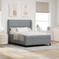 JUNG Vida Boxspringbett mit Matratze Hellgrau 140 x 190 cm Stoff