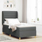 JUNG Vida Boxspringbett mit Matratze Dunkelgrau 90x190 cm Dunkelgrau