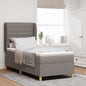 JUNG Vida Boxspringbett mit Matratze Dunkelgrau 90x190 cm Taupe Stoff