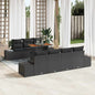 JUNG Vida Garten Essgruppe mit Kissen 8 pcs Schwarz und Braun
