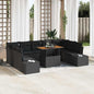 JUNG Vida Garten Essgruppe mit Kissen 10 pcs Schwarz und Braun