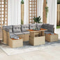 JUNG Vida Garten Essgruppe mit Kissen 8 pcs Beige und Grau