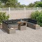 JUNG Vida Garten Essgruppe mit Kissen 11 pcs Grau und Braun