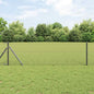 JUNG Vida Zaunpfosten Grau 10 x 0,8 m (40 x 40 mm Gitter) Stahl und PVC