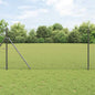 JUNG Vida Zaunpfosten Grau 10 x 1,4 m (40 x 40 mm Maschen) Stahl und PVC