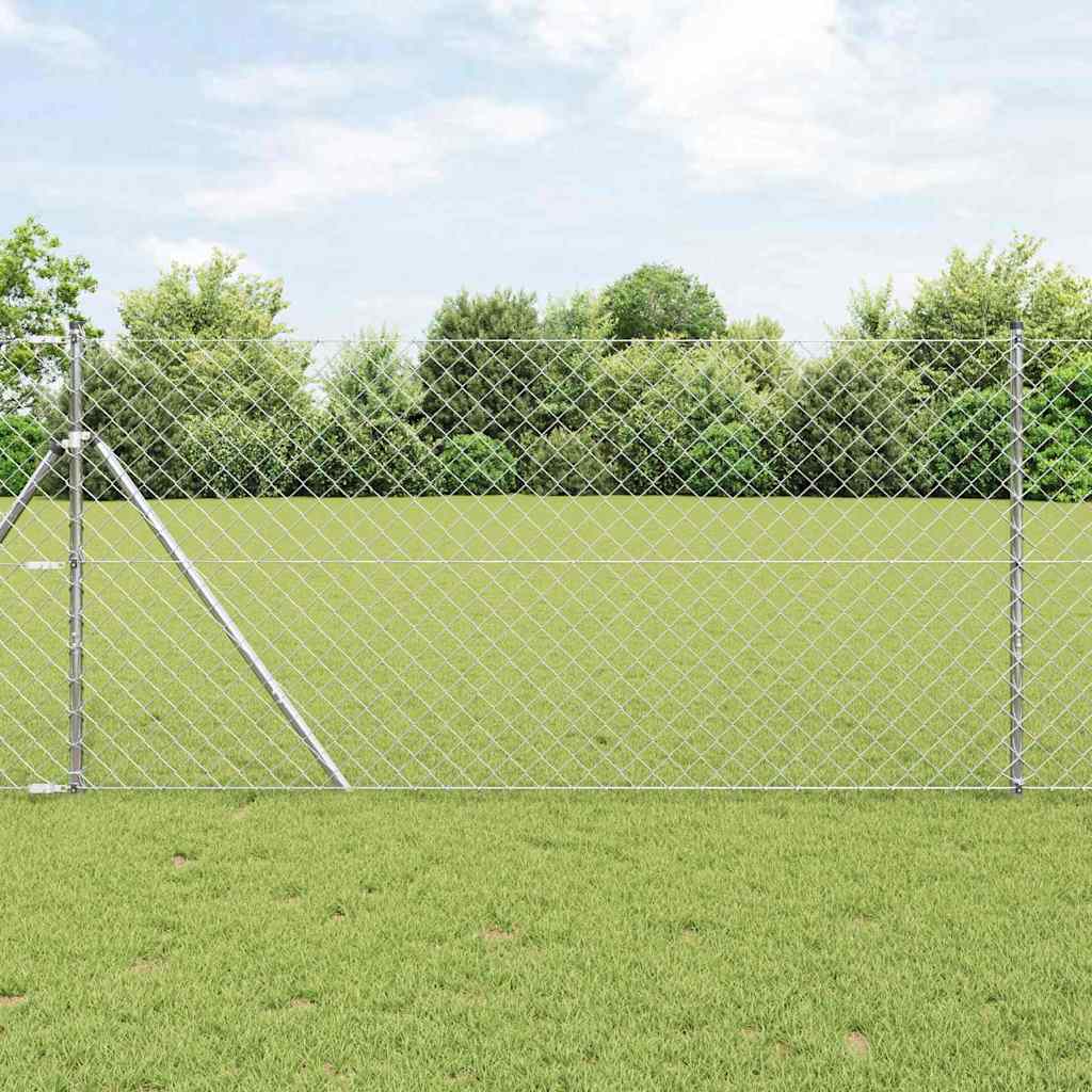 JUNG Vida Zaunpfosten Silber 10 x 1 m (60 x 60 mm Maschen) Stahl