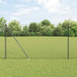 JUNG Vida Zaunpfosten Grau 10 x 1,5 m (40 x 40 mm Maschen) Stahl und PVC