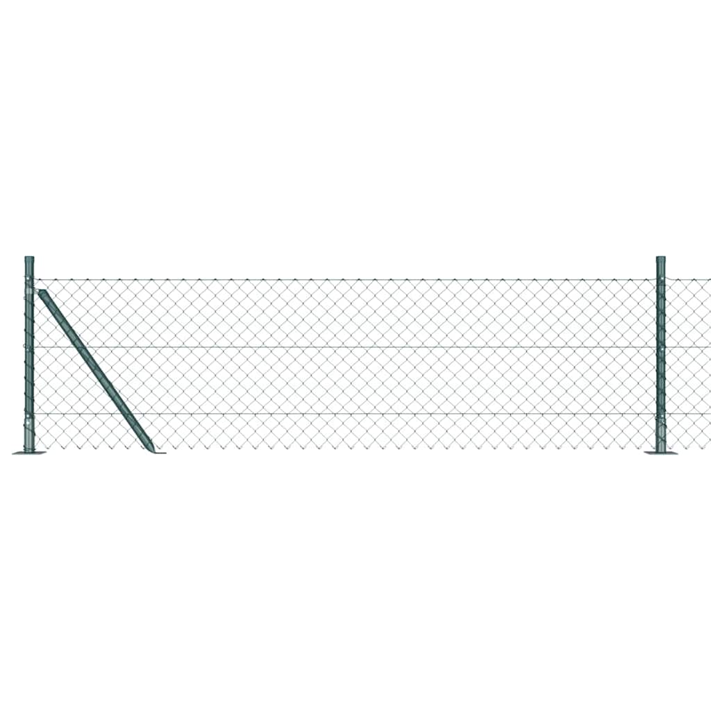 JUNG Vida Zaunpfosten Grün 10 x 0,4 m (40 x 40 mm Maschen) Stahl und PVC