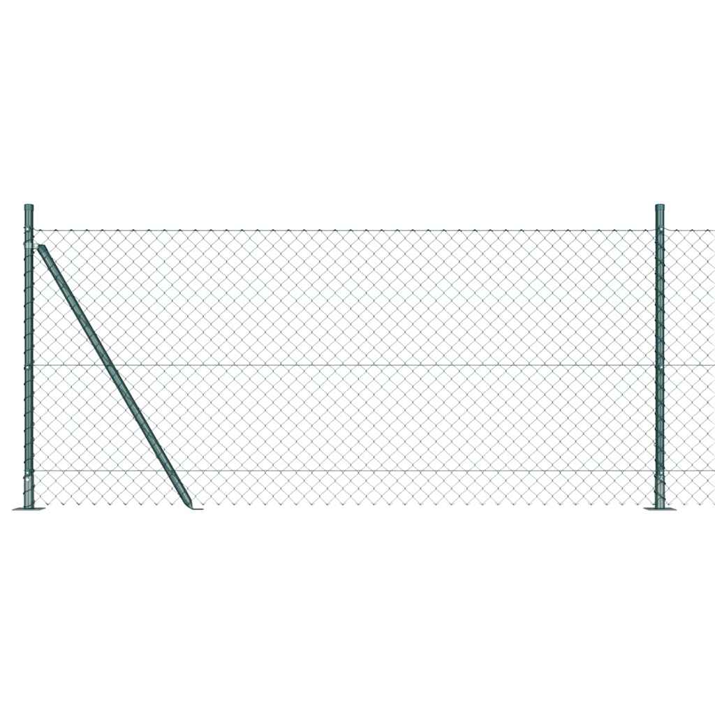 JUNG Vida Zaunpfosten Grün 10 x 1 m (40 x 40 mm Maschen) Stahl und PVC
