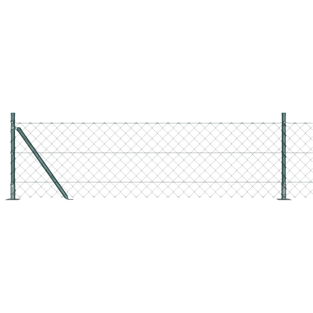 JUNG Vida Zaunpfosten Grün 10 x 0,6 m (60 x 60 mm Maschen) Stahl und PVC
