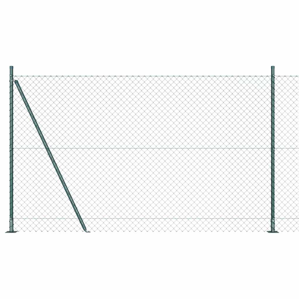 JUNG Vida Zaunpfosten Grün 10 x 1,4 m (60 x 60 mm Netz) Stahl und PVC