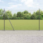 JUNG Vida Zaunpfosten Grau 10 x 1,4 m (40 x 40 mm Maschen) Stahl und PVC