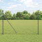 JUNG Vida Zaun mit Pfosten Grau 1,6 x 10 m Stahl und PVC