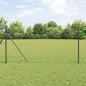 JUNG Vida Zaun mit Pfosten Grau 1 x 10 m Stahl