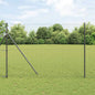 JUNG Vida Zaun mit Pfosten Grau 1,5 x 10 m Stahl