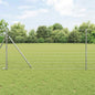 JUNG Vida Zaun mit Pfosten Silber 1,4 x 10 m Stahl und PVC