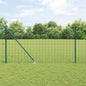JUNG Vida Zaun mit Pfosten Grün 1,4 x 10 m Stahl und PVC