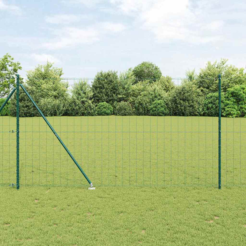 JUNG Vida Zaun mit Pfosten Grün 1,5 x 10 m Stahl