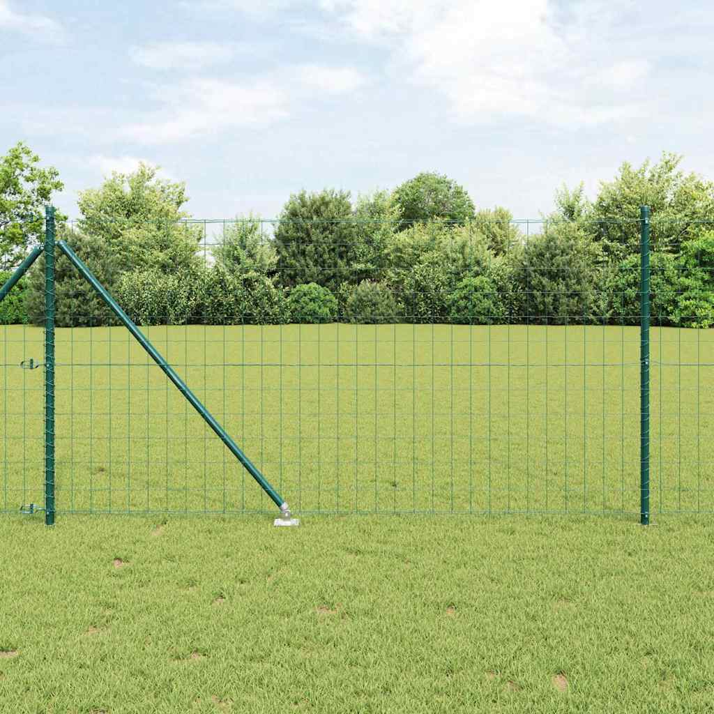 JUNG Vida Zaun mit Pfosten Grün 1 x 25 m Stahl und PVC