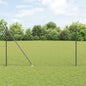 JUNG Vida Zaun mit Pfosten Grau 1,5 x 10 m Stahl und PVC