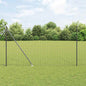 JUNG Vida Zaun mit Pfosten Grau 1,5 x 10 m Stahl