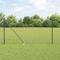 JUNG Vida Zaun mit Pfosten Grau 1,2 x 25 m Stahl und PVC