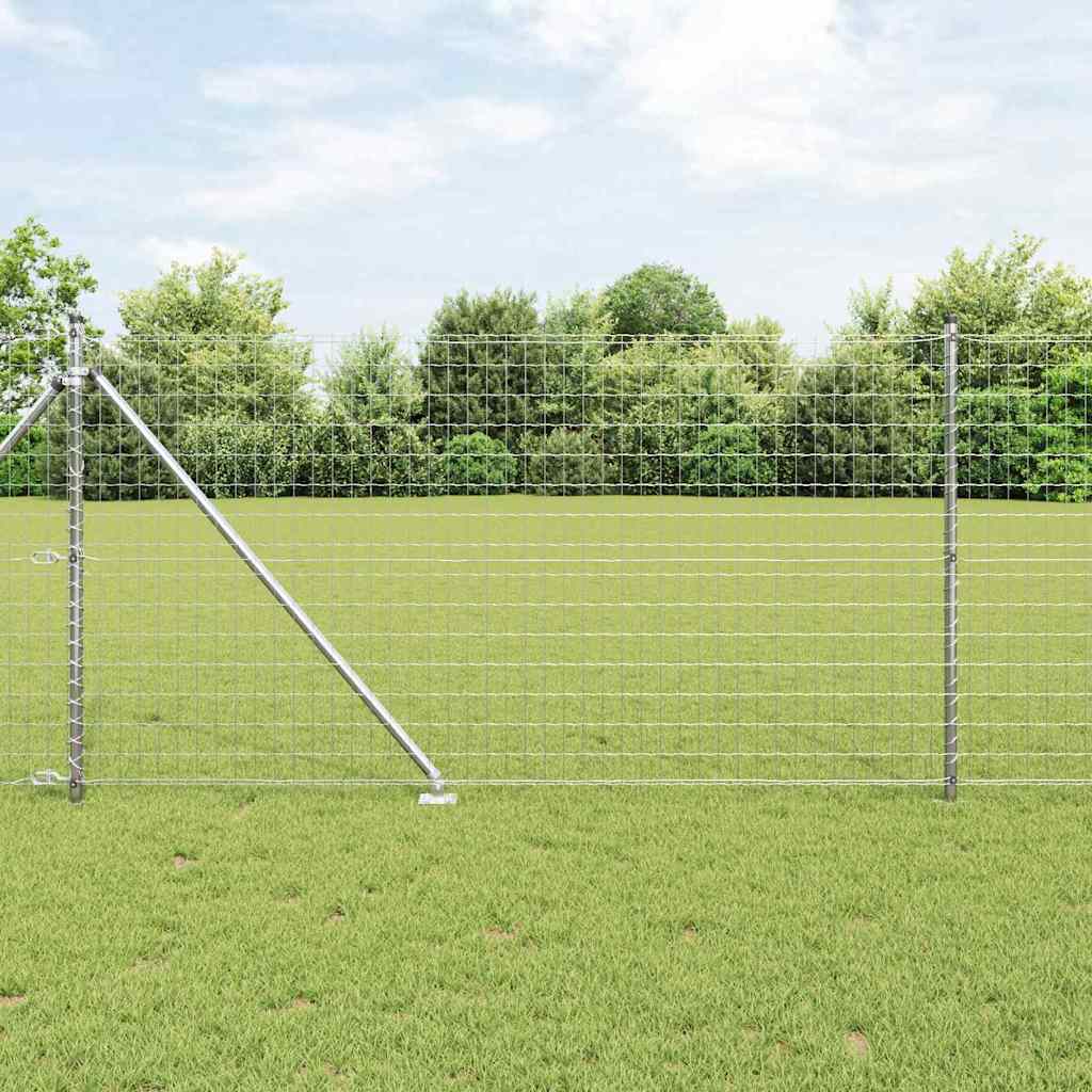 JUNG Vida Zaun mit Pfosten Silber 1 x 25 m Stahl