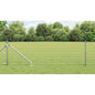 JUNG Vida Zaun mit Pfosten Silber 0,8 x 25 m Stahl