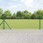 JUNG Vida Zaun mit Pfosten Grün 0,6 x 25 m Stahl und PVC