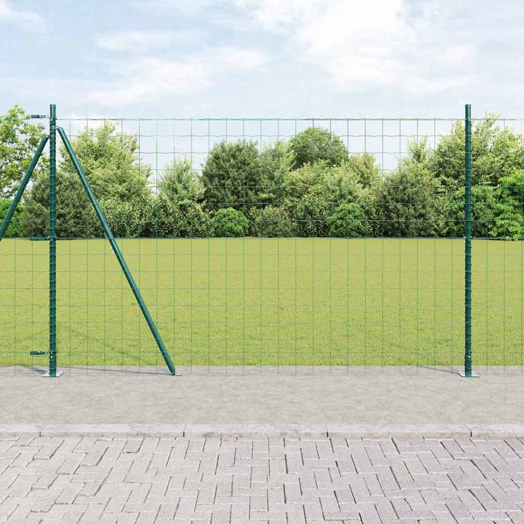 JUNG Vida Zaun mit Pfosten Grün 1,2 x 25 m Stahl