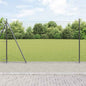 JUNG Vida Zaun mit Pfosten Grau 1,4 x 10 m Stahl und PVC