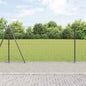JUNG Vida Zaun mit Pfosten Grau 1,2 x 10 m Stahl und PVC
