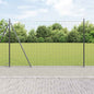 JUNG Vida Zaun mit Pfosten Grau 1,6 x 10 m Stahl und PVC