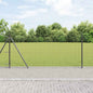 JUNG Vida Zaun mit Pfosten Grau 0,8 x 25 m Stahl