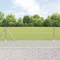 JUNG Vida Zaun mit Pfosten Silber 0,4 x 10 m Stahl