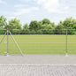 JUNG Vida Zaun mit Pfosten Silber 0,8 x 10 m Stahl