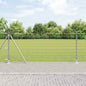 JUNG Vida Zaun mit Pfosten Silber 0,8 x 10 m Stahl