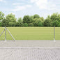 JUNG Vida Zaun mit Pfosten Silber 0,4 x 25 m Stahl