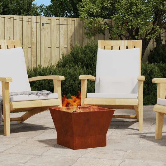 JUNG Vida Feuerstelle Braun 40 x 40 x 35 cm Wetterfeststahl