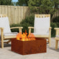 JUNG Vida Feuerstelle Braun 60 x 60 x 30 cm Wetterfeststahl