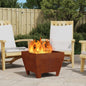JUNG Vida Feuerstelle Braun 50 x 50 x 38 cm Wetterfeststahl