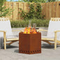 JUNG Vida Rauchfreier Feuerkorb Braun 58 x 58 x 51 cm Wetterfeststahl