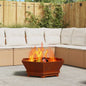 JUNG Vida Feuerstelle Braun 75 x 75 x 28 cm Wetterfeststahl