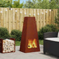 JUNG Vida Feuerstelle Braun 50 x 35 x 100 cm Wetterfeststahl