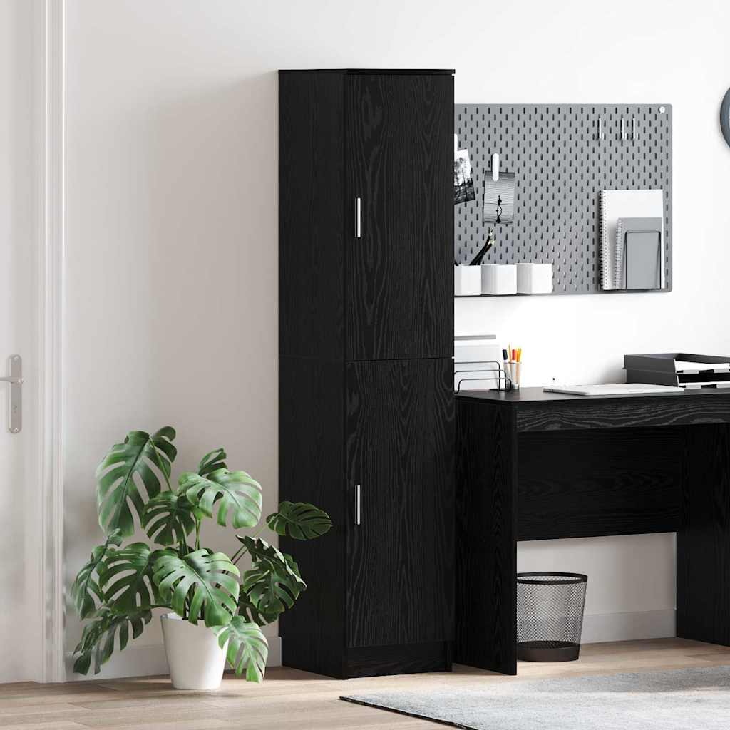 JUNG Vida Highboard Schwarz Eichen-Optik 35 x 39 x 168 cm