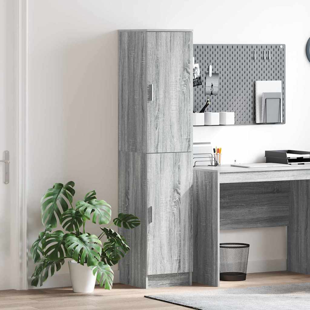 JUNG Vida Highboard Graues Sonoma 35 x 39 x 168 cm